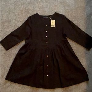 Black Linen Gudrun Sjoden Linen Tunic NWT size S